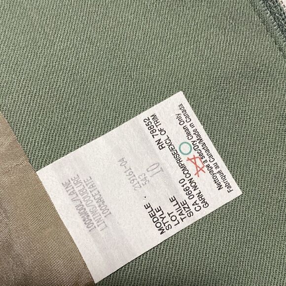 JON Tagia pret-a-porter vintage army green zip up blazer wool Sz 10 - Picture 9 of 16